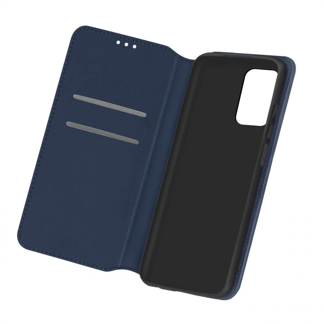 Avizar - Housse Samsung Galaxy A72 Folio Portefeuille Fonction Support bleu - Coque, étui smartphone
