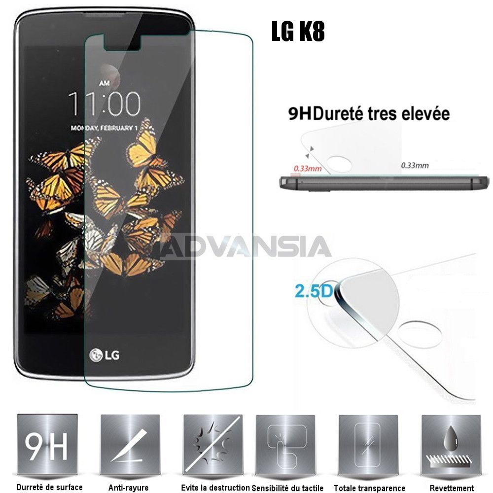 marque generique - LG K8 Vitre protection d'ecran en verre trempé incassable - Autres accessoires smartphone