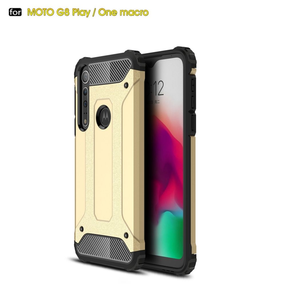 Wewoo - Coque Renforcée Pour Moto G8 Play TPU + PC Or - Coque, étui smartphone