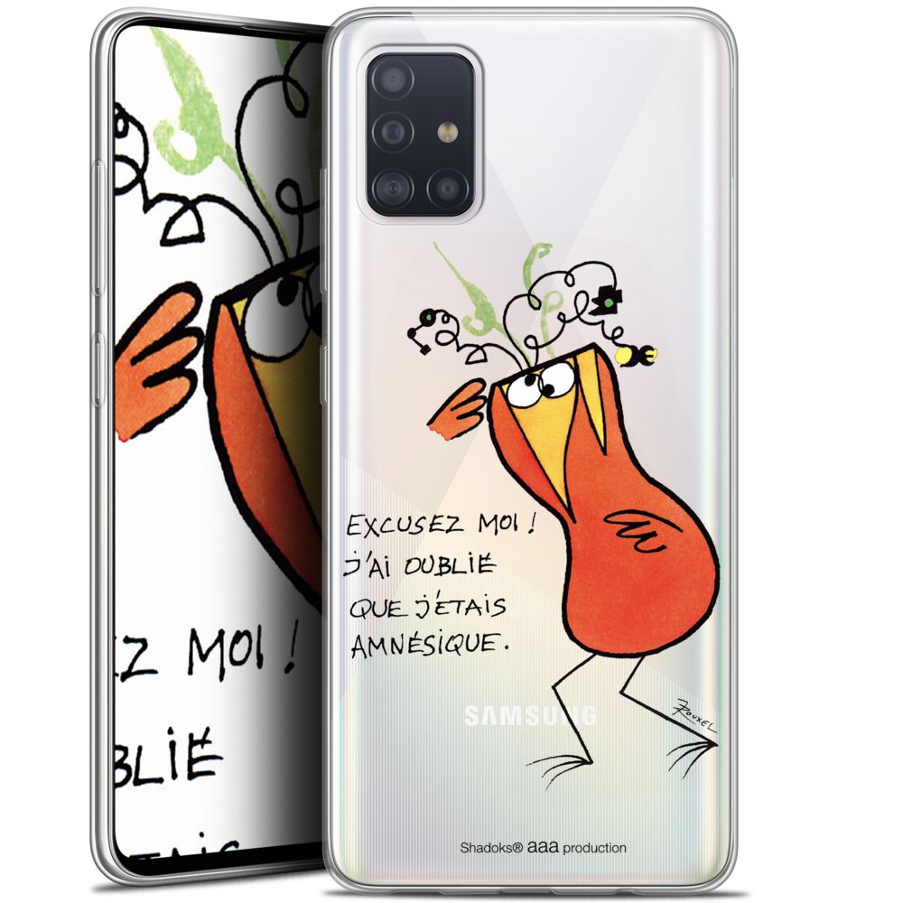 Caseink - Coque Pour Samsung Galaxy A51 (A515) (6.5 ) [Gel HD Collection Les Shadoks ? Design Amnésie - Souple - Ultra Fin - Imprimé en France] - Coque, étui smartphone