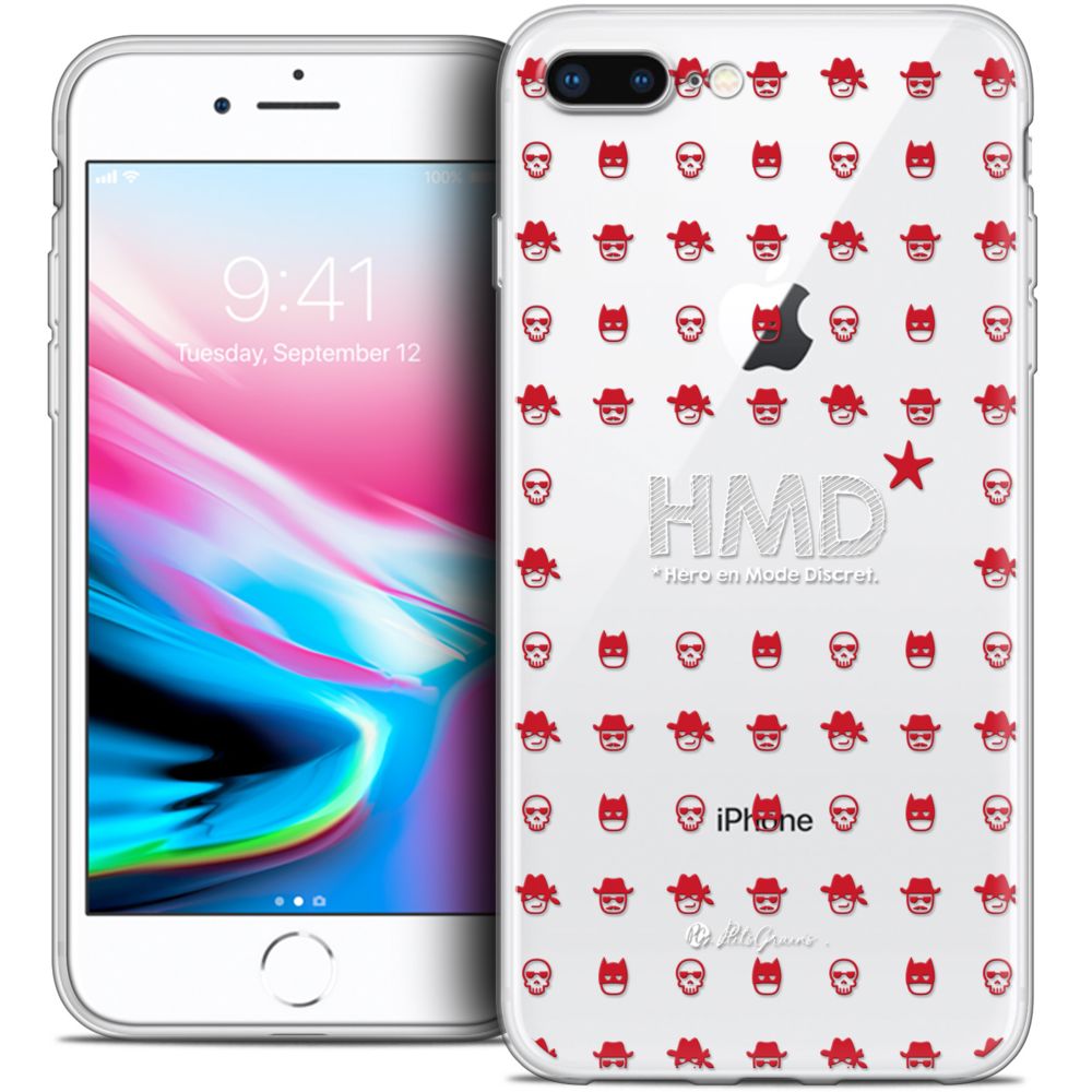 Caseink - Coque Housse Etui Apple iPhone 7 Plus (5.5 ) [Crystal Gel HD Collection Petits Grains ? Design HMD* Hero en Mode Discret - Souple - Ultra Fin - Imprimé en France] - Coque, étui smartphone