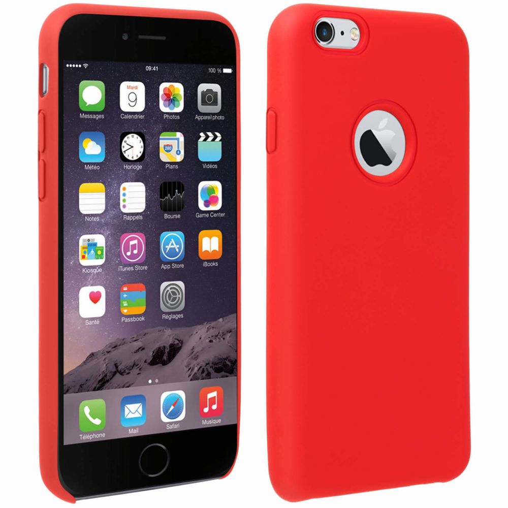 Avizar - Coque iPhone 6 et 6S Silicone Semi-rigide Mat Finition Soft Touch Rouge - Coque, étui smartphone