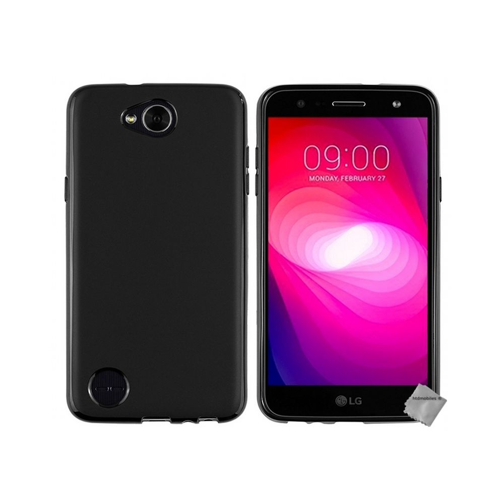Htdmobiles - Housse etui coque pochette silicone gel fine pour LG X Power 2 + film ecran - NOIR - Autres accessoires smartphone