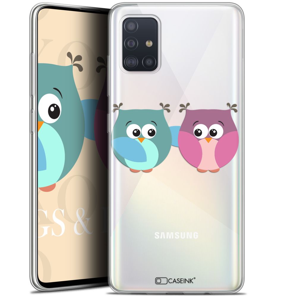 Caseink - Coque Pour Samsung Galaxy A51 (A515) (6.5 ) [Gel HD Collection Love Saint Valentin Design Hibous à deux - Souple - Ultra Fin - Imprimé en France] - Coque, étui smartphone