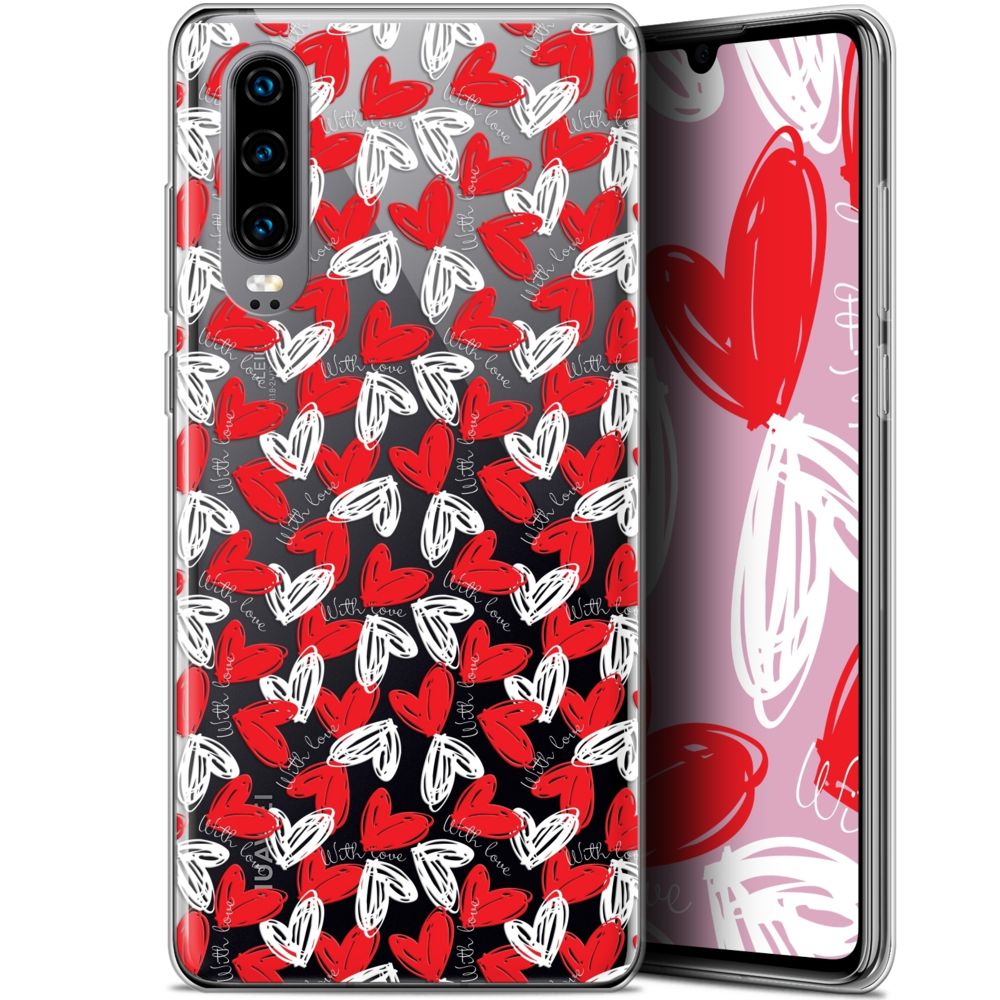 Caseink - Coque Pour Huawei P30 (6.1 ) [Gel HD Collection Love Saint Valentin Design With Love - Souple - Ultra Fin - Imprimé en France] - Coque, étui smartphone