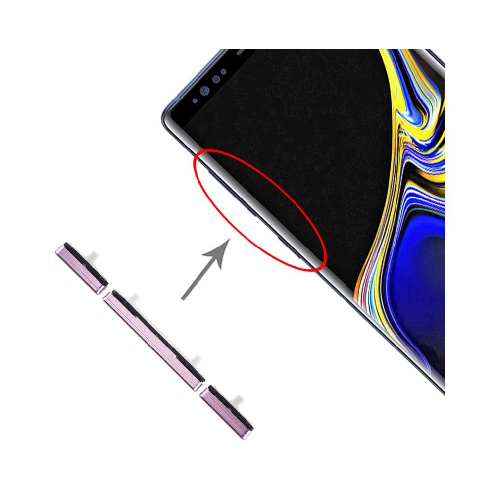 Wewoo - Pièce détachée 10 touches latérales pour Galaxy Note 9 violet - Autres accessoires smartphone