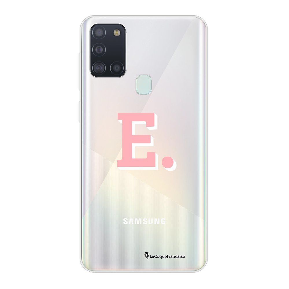 La Coque Francaise - Coque Samsung Galaxy A21S souple transparente Initiale E Motif Ecriture Tendance La Coque Francaise - Coque, étui smartphone