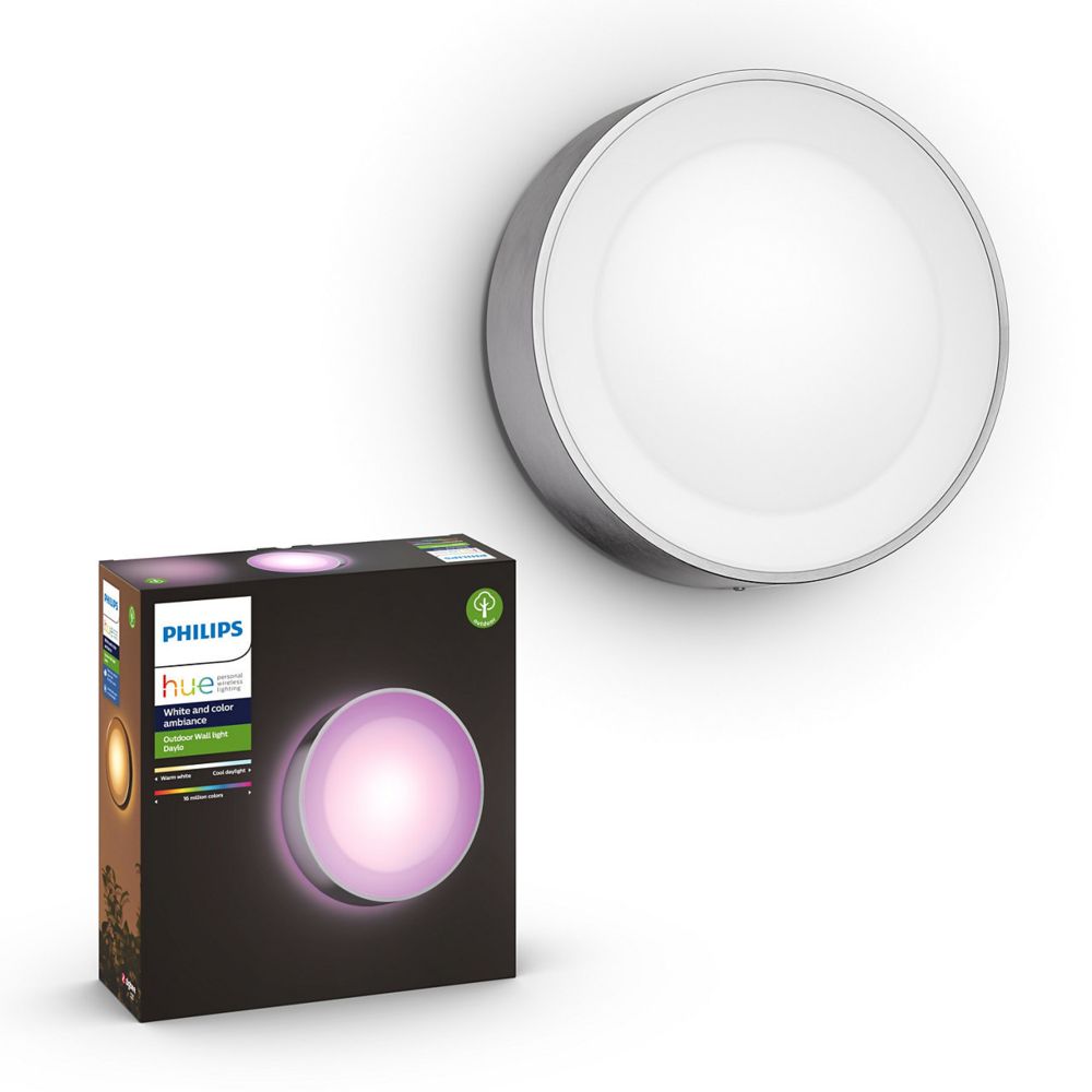 Philips Hue - White & Color Ambiance DAYLO Applique 1x15W - Inox - Lampe connectée