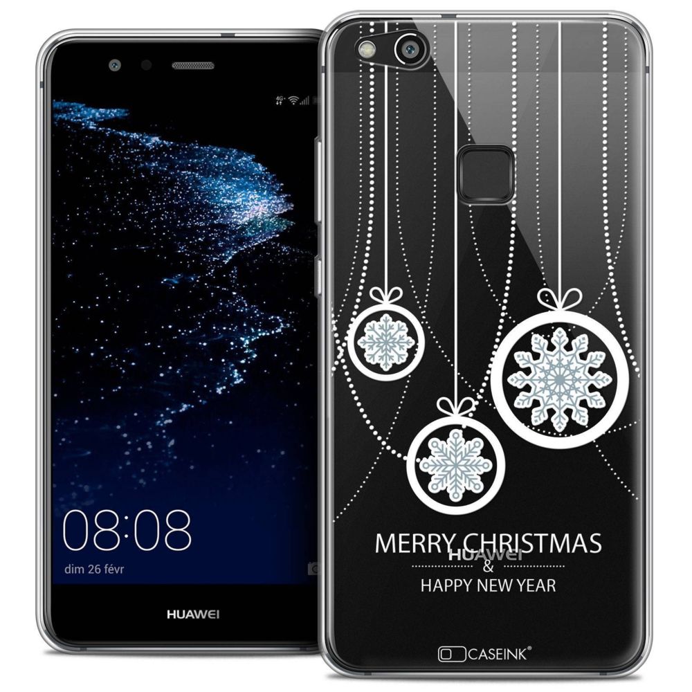 Caseink - Coque Housse Etui Huawei P10 LITE (5.2 ) [Crystal Gel HD Collection Noël 2017 Design Christmas Balls - Souple - Ultra Fin - Imprimé en France] - Coque, étui smartphone