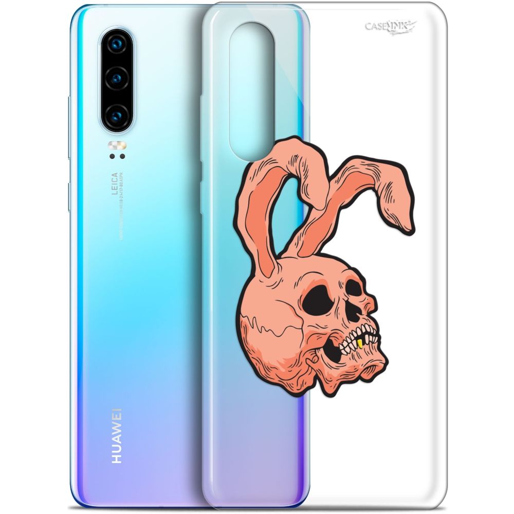 Caseink - Coque arrière Huawei P30 (6.1 ) Gel HD [ Nouvelle Collection - Souple - Antichoc - Imprimé en France] Rabbit Skull - Coque, étui smartphone