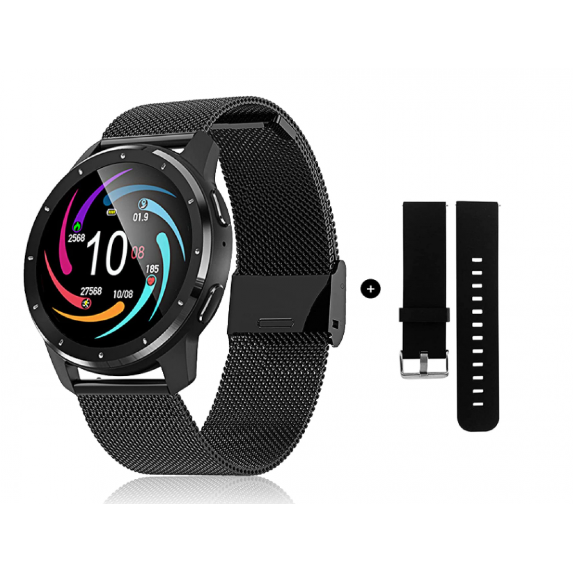 Chronotech Montres - Chronus 2022 Women's Smart Watch, Activity Tracker and Smart Watch with Heart Rate/Blood Pressure/Sleep Monitor, Waterproof with Text and Callï¼blackï¼ - Montre connectée