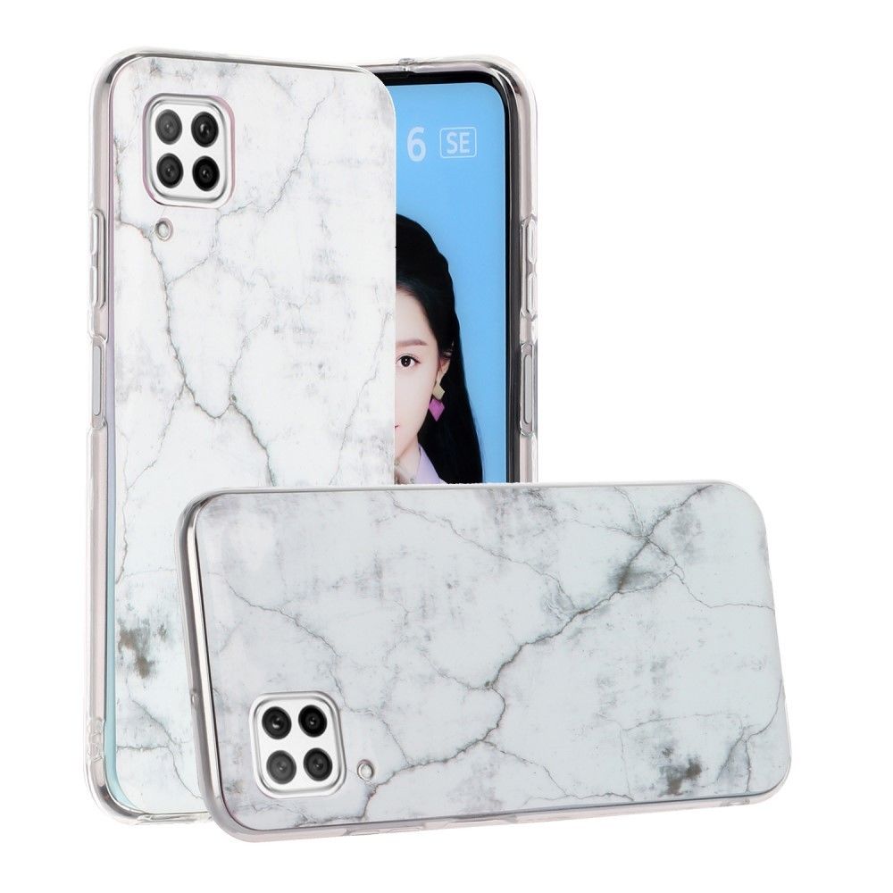 Generic - Coque en TPU motif de marbre imd marbre blanc pour votre Huawei P40 Lite/Nova 7i/Nova 6 SE - Coque, étui smartphone