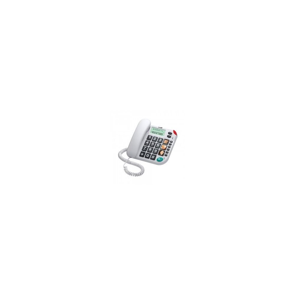Maxcom - Funker KXT 480 Easy Blanco - Téléphone fixe filaire