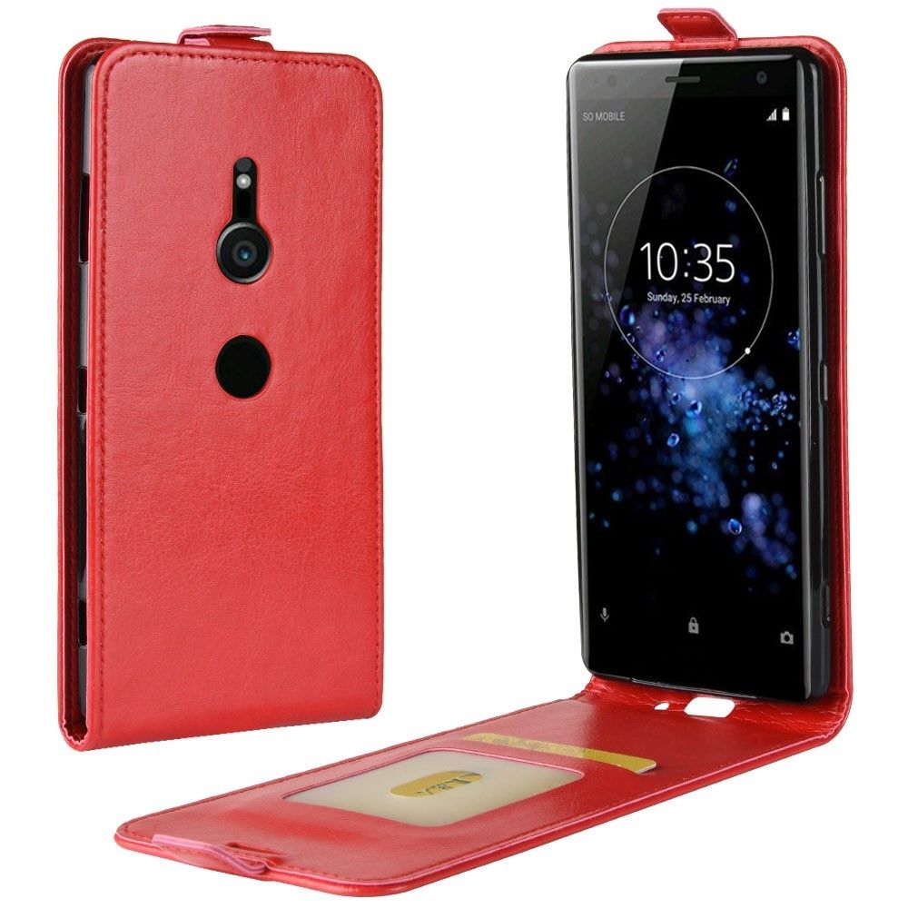 marque generique - Etui en PU flip vertical rouge pour votre Sony Xperia XZ3 - Autres accessoires smartphone