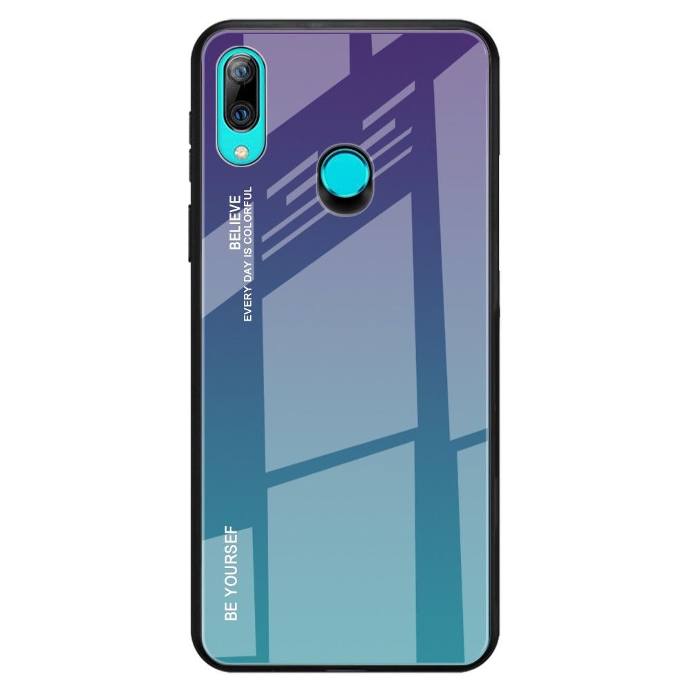 Wewoo - Coque Pour Huawei P Smart Z Gradient Color Glass Case Violet - Coque, étui smartphone