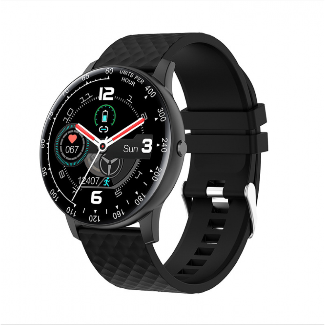Chronotech Montres - Smart watch, fitness tracker, sleep detection with heart rate and blood pressure, suitable for work, sportsï¼blackï¼ - Montre connectée