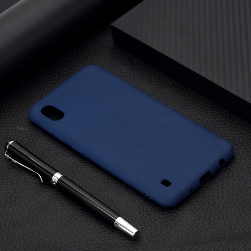 Wewoo - Coque Souple Pour Galaxy A10 Candy Color TPU Case Bleu - Coque, étui smartphone
