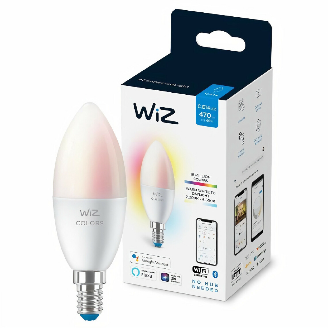Wiz - WiZ Ampoule connectée couleur Flamme E14 40W - Lampe connectée