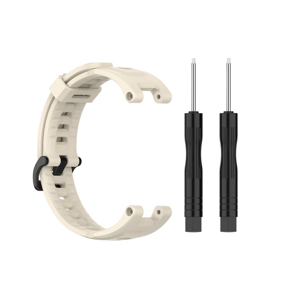 Generic - Bracelet de montre de remplacement en silicone avec outils compatible avec Amazfit T-Rex Jaune - Accessoires bracelet connecté