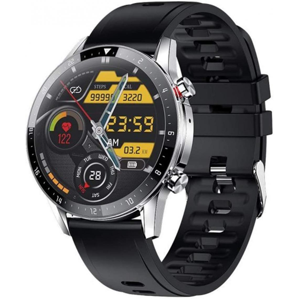 Chronotech Montres - Chronus Smart Watch Men IP68 Waterproof Connected Bracelet Cardio Pedometer Smartwatch Sport Fitness Tracker(black) - Montre connectée