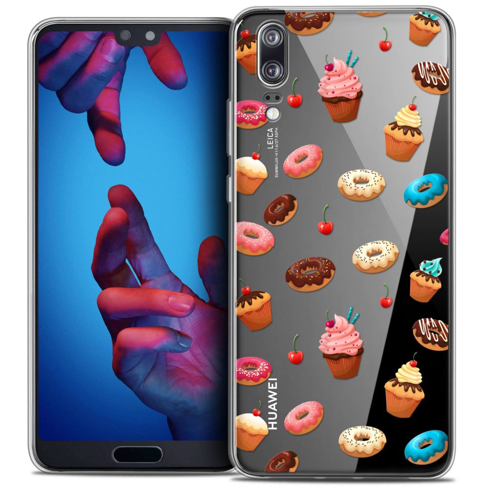 Caseink - Coque Housse Etui Huawei P20 (5.8 ) [Crystal Gel HD Collection Foodie Design Donuts - Souple - Ultra Fin - Imprimé en France] - Coque, étui smartphone