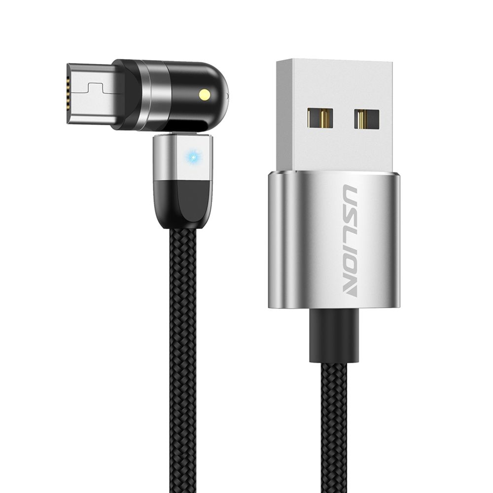 marque generique - 540 Câble USB De Charge Magnétique 360180 Argent Micro USB 1m - Autres accessoires smartphone