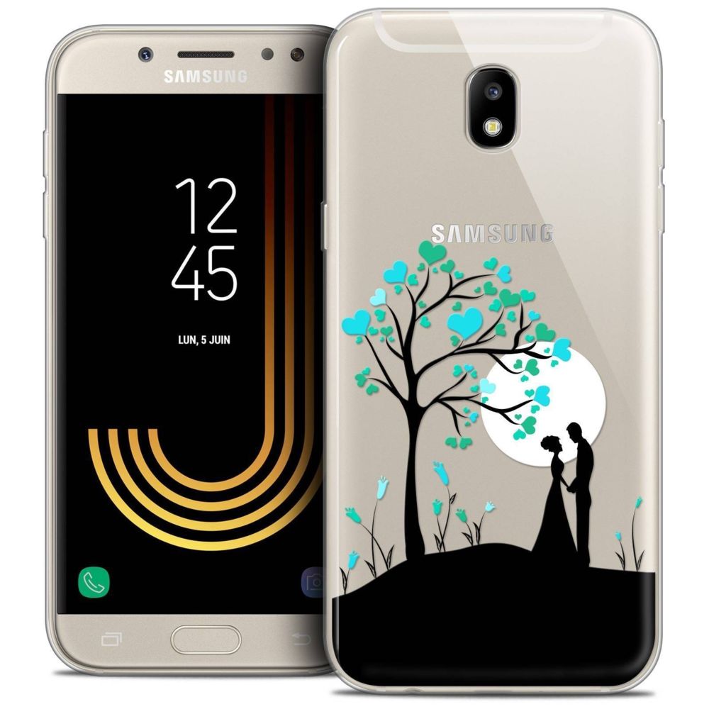Caseink - Coque Housse Etui Samsung Galaxy J7 2017 J730 (5.5 ) [Crystal Gel HD Collection Love Saint Valentin Design Sous l'arbre - Souple - Ultra Fin - Imprimé en France] - Coque, étui smartphone