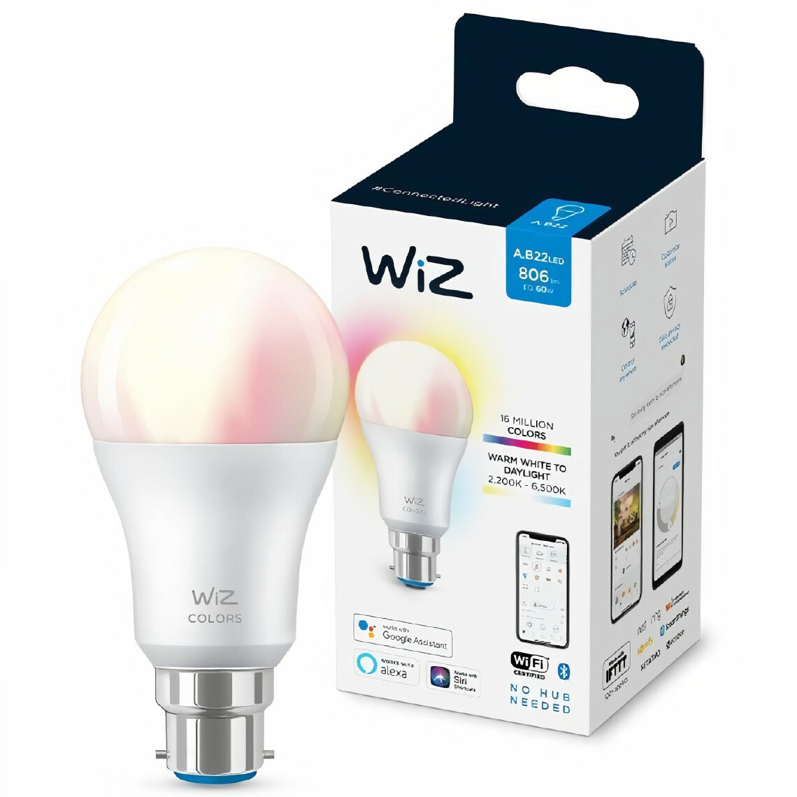 Wiz - WiZ Ampoule connectée couleur B22 60W - Lampe connectée