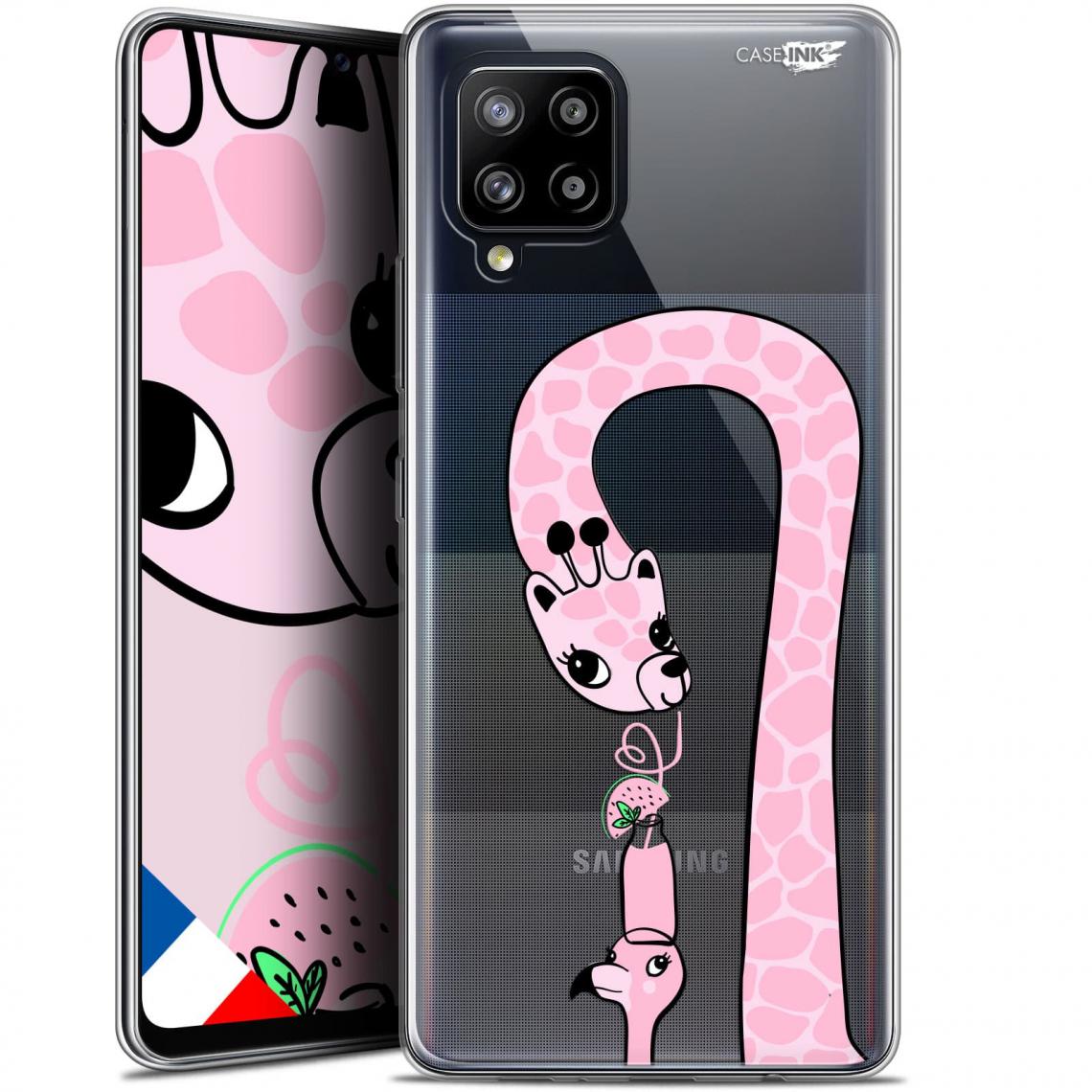 Caseink - Coque arrière Samsung Galaxy A42 5G (6.6 ) Gel HD [ Nouvelle Collection - Souple - Antichoc - Imprimé en France] Summer Giraffe - Coque, étui smartphone