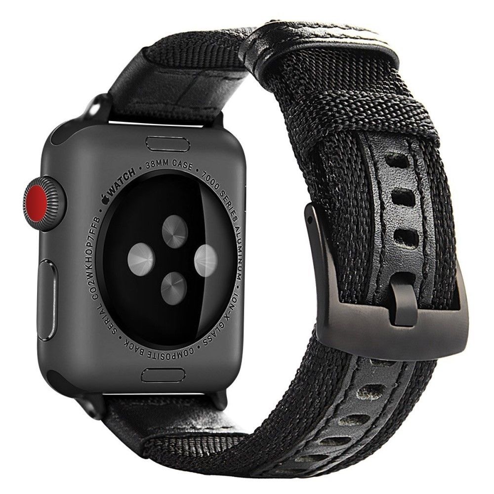 marque generique - Bracelet en PU noir pour votre Apple Watch Series 3/2/1 42mm - Autres accessoires smartphone