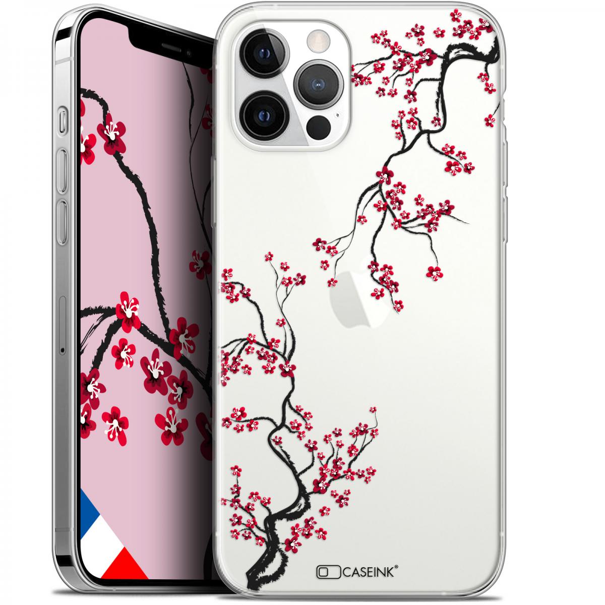 Caseink - Coque Pour Apple iPhone 12 / 12 Pro (6.1 ) [Gel HD Collection Summer Design Sakura - Souple - Ultra Fin - Imprimé en France] - Coque, étui smartphone