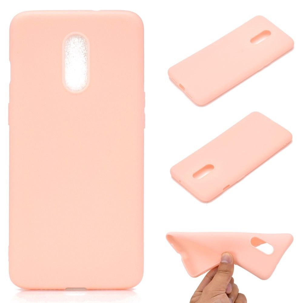 marque generique - Coque en TPU couleur unie souple givré rose pour votre OnePlus 7 - Coque, étui smartphone