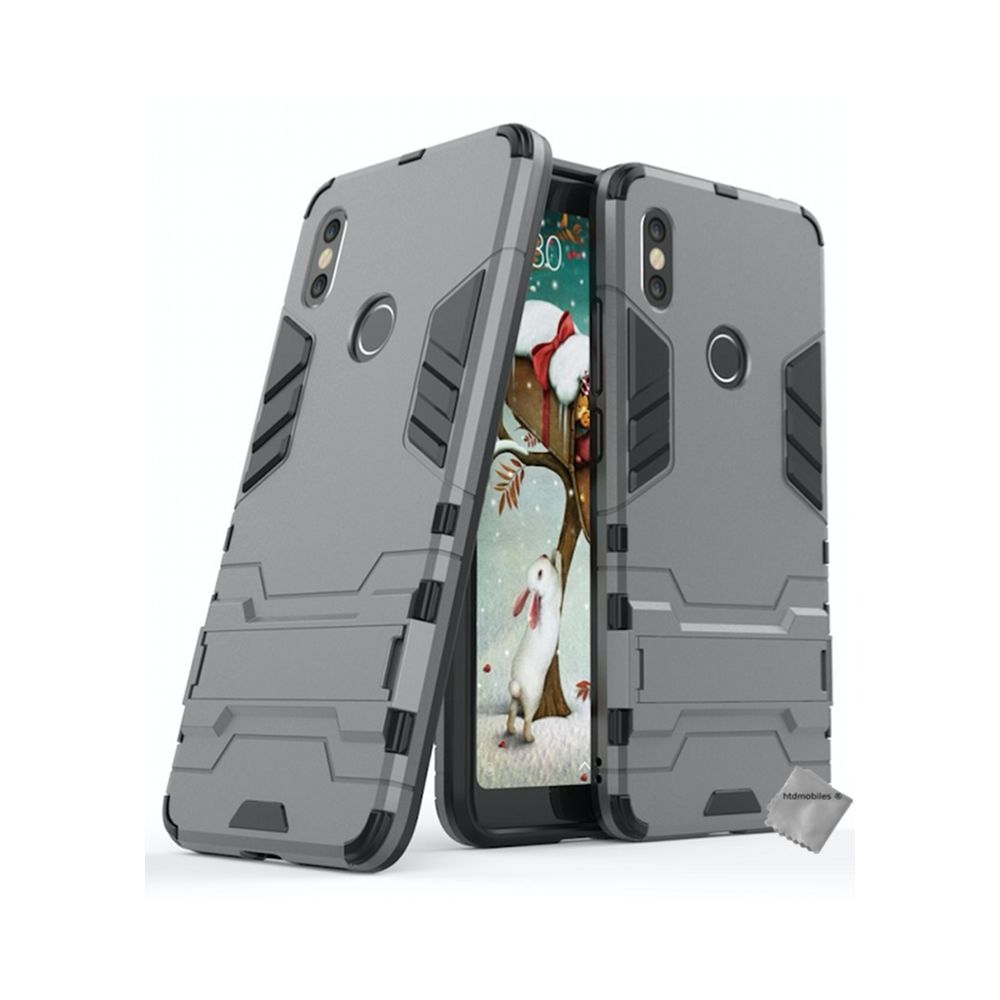 Htdmobiles - Housse etui coque rigide anti choc pour Xiaomi Redmi S2 + verre trempe - GRIS - Autres accessoires smartphone