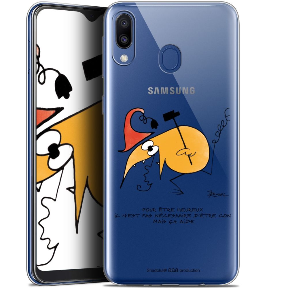 Caseink - Coque Pour Samsung Galaxy M20 (6.3 ) [Gel HD Collection Les Shadoks ? Design Pour Être Heureux - Souple - Ultra Fin - Imprimé en France] - Coque, étui smartphone