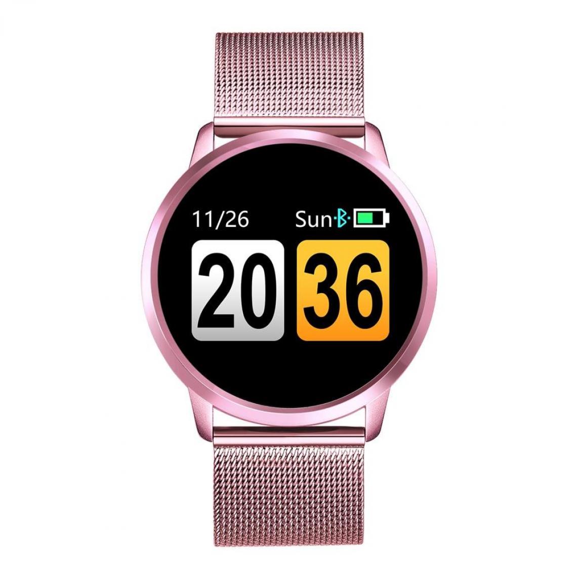 Justgreenbox - Montre intelligente OLED Écran couleur Smartwatch Femmes Mode Fitness Tracker Moniteur de fréquence cardiaque, Rose - Montre connectée