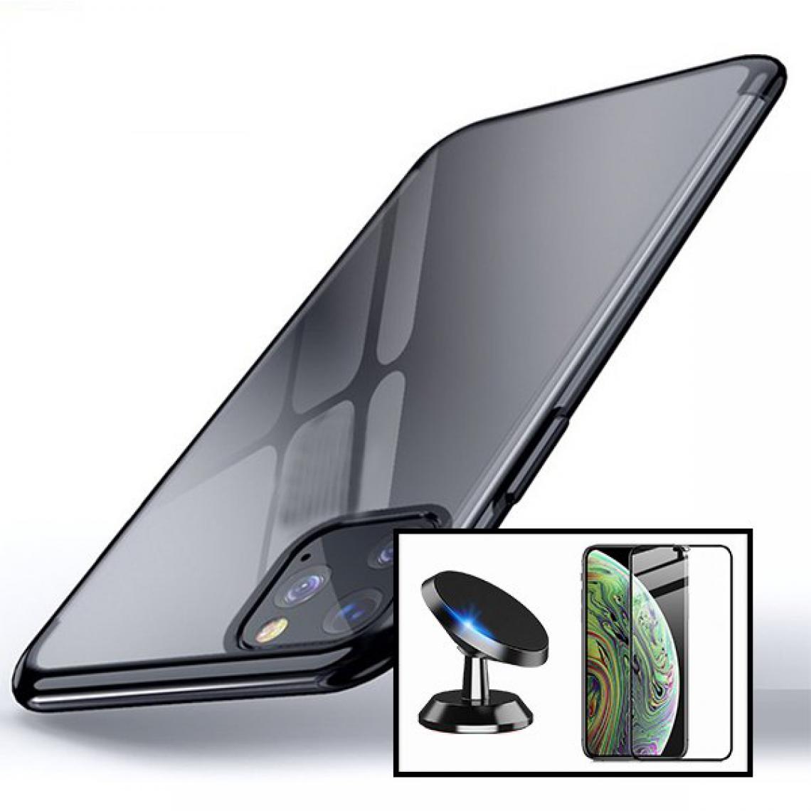 Phonecare - Kit Film de Verre Trempé 5D à Couverture Complète + Coque SlimArmor + Support Magnétique de Voiture pour iPhone 13 Mini - noir - Coque, étui smartphone