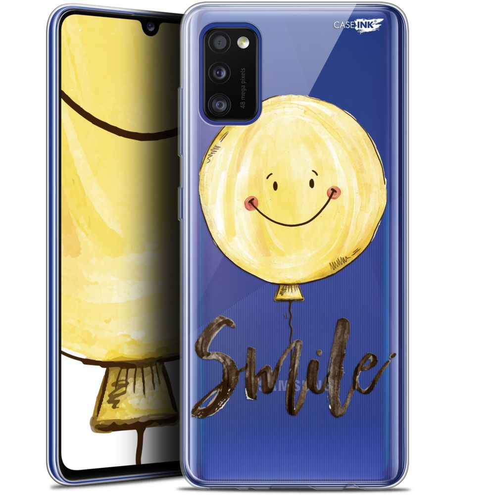 Caseink - Coque arrière Samsung Galaxy A41 (6.1 ) Gel HD [ Nouvelle Collection - Souple - Antichoc - Imprimé en France] Smile Baloon - Coque, étui smartphone