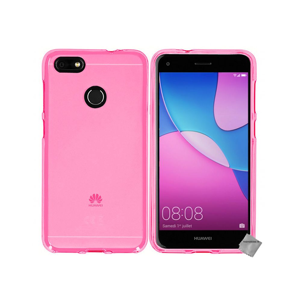 Htdmobiles - Housse etui coque pochette silicone gel fine pour Huawei Y6 Pro (2017) + film ecran - ROSE - Autres accessoires smartphone