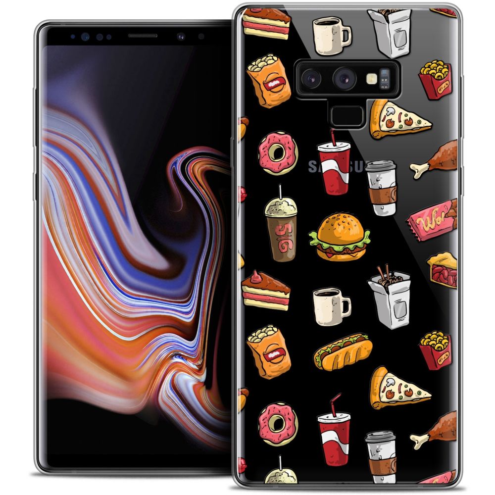 Caseink - Coque Housse Etui Samsung Galaxy Note 9 (6.4 ) [Crystal Gel HD Collection Foodie Design Fast Food - Souple - Ultra Fin - Imprimé en France] - Coque, étui smartphone