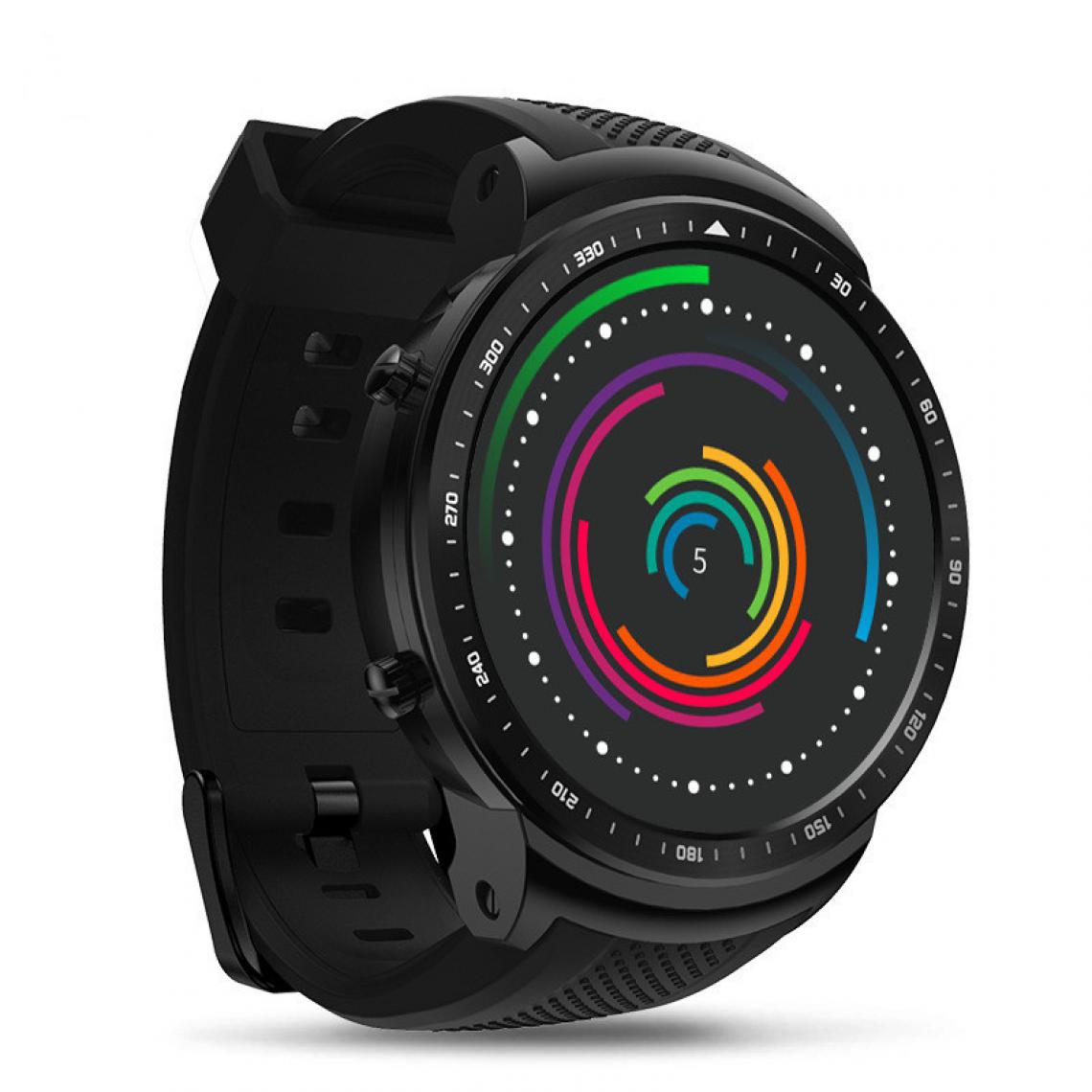 Chronotech Montres - Chronus Smart Watch 2G 3G Bluetooth Call SIM Card Heart Rate Microphone Speaker Smart Watch Men(black) - Montre connectée