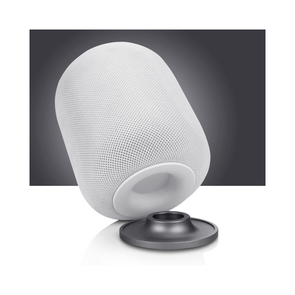 Wewoo - HomePod - Pieds de haut-parleurs intelligents - Base en acier inoxydable gris - Hauts-parleurs