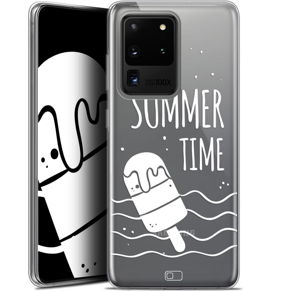 Caseink - Coque Pour Samsung Galaxy S20 Ultra (6.9 ) [Gel HD Collection Summer Design Summer Time - Souple - Ultra Fin - Imprimé en France] - Coque, étui smartphone