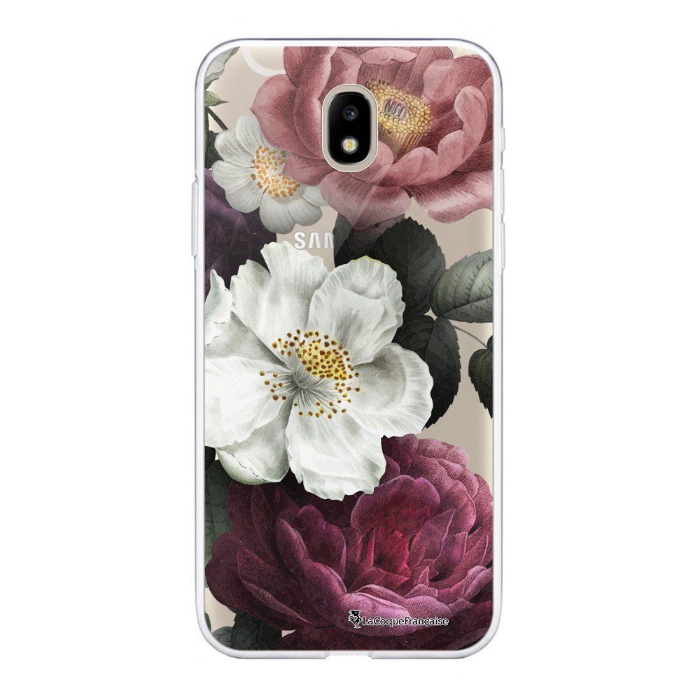 La Coque Francaise - Coque Samsung Galaxy J7 2017 souple transparente Fleurs roses Motif Ecriture Tendance La Coque Francaise. - Coque, étui smartphone