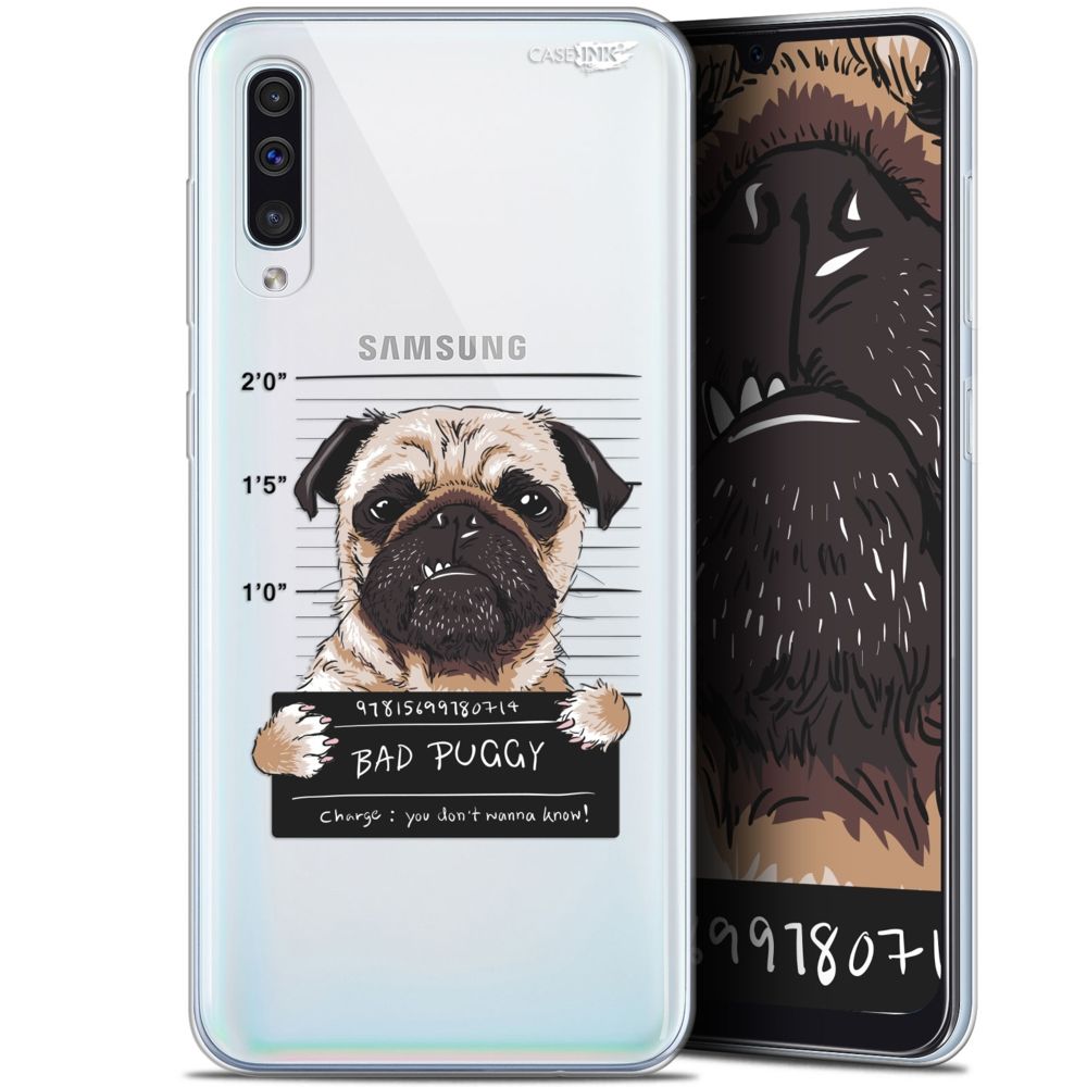 Caseink - Coque arrière Samsung Galaxy A50 (6.4 ) Gel HD [ Nouvelle Collection - Souple - Antichoc - Imprimé en France] Beware The Puggy Dog - Coque, étui smartphone