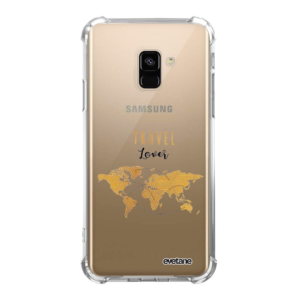 Evetane - Coque Samsung Galaxy A8 2018 anti-choc souple avec angles renforcés Travel Lover Evetane - Coque, étui smartphone