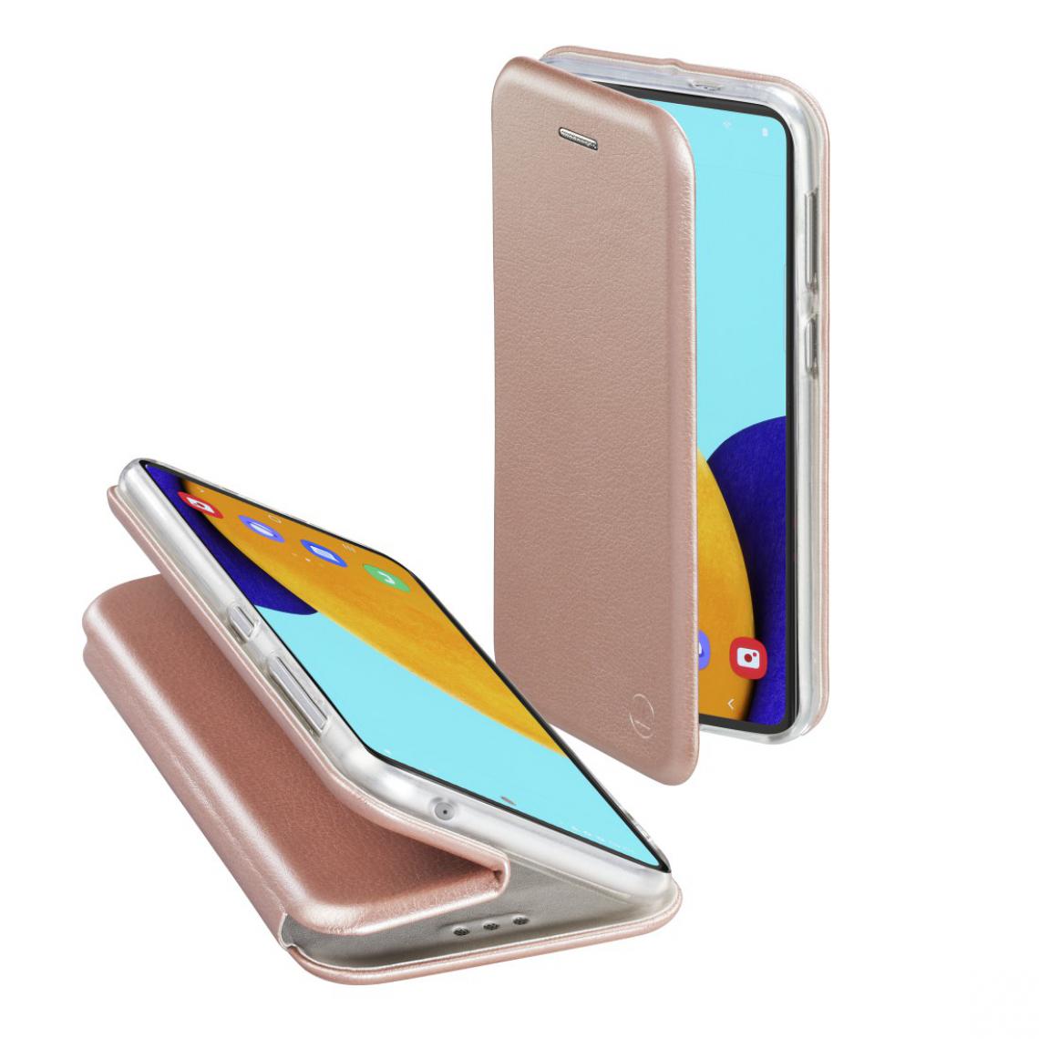 Hama - Etui portefeuille "Curve" pour Samsung Galaxy A52 (5G), or rose - Coque, étui smartphone