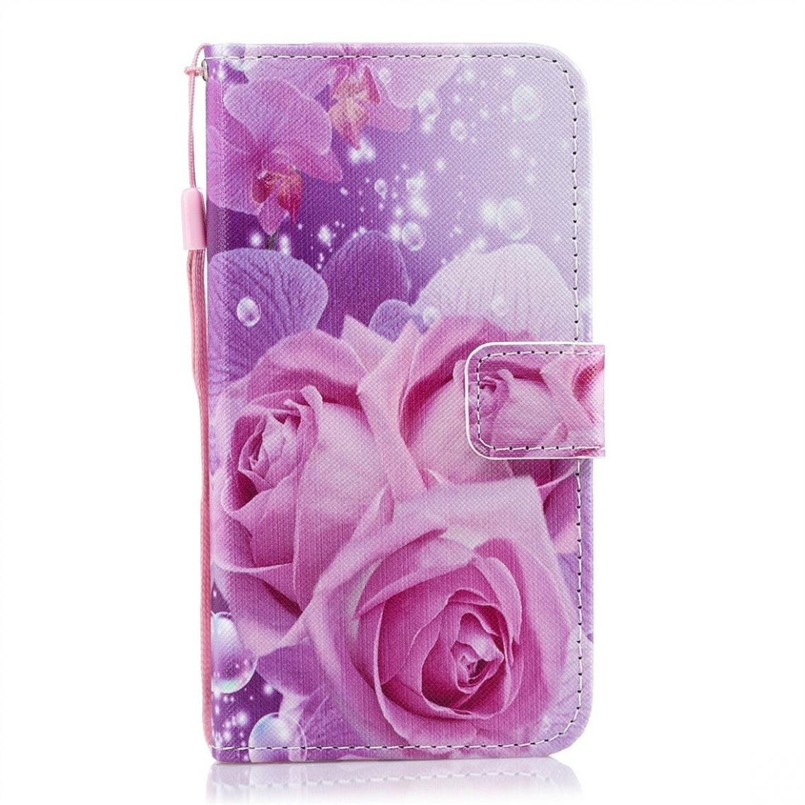 Wewoo - Housse Coque Étui à rabat horizontal en cuir à motif Rose pour Galaxy M30avec porte-cartes et - Coque, étui smartphone