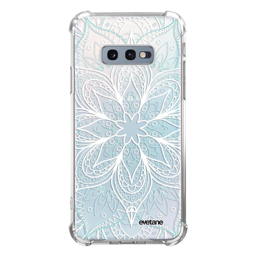 Evetane - Coque Samsung Galaxy S10e anti-choc souple avec angles renforcés transparente Mandala Turquoise Evetane - Coque, étui smartphone