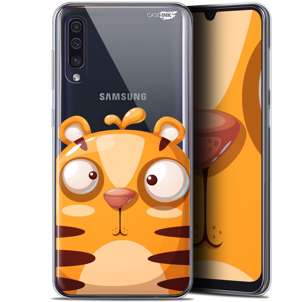 Caseink - Coque arrière Samsung Galaxy A50 (6.4 ) Gel HD [ Nouvelle Collection - Souple - Antichoc - Imprimé en France] Cartoon Tiger - Coque, étui smartphone