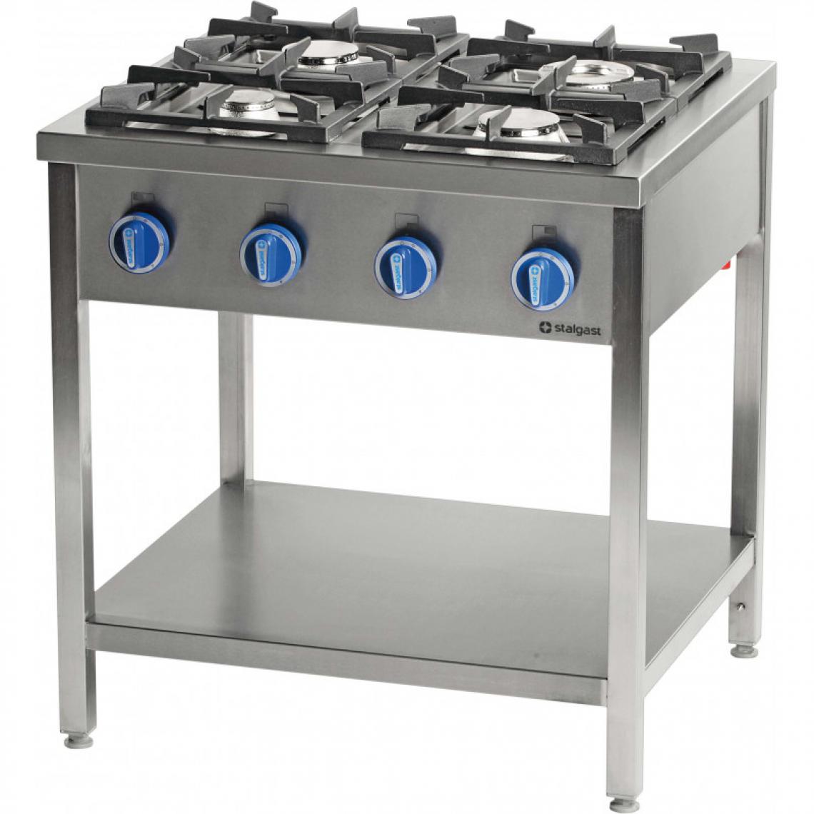 Materiel Chr Pro - Cuisinière à Gaz sur Table Inox Série 900 - 6 Brûleurs - Stalgast - 32,5 kW Gaz de ville - Cuisinière